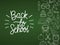 Chack icon set of back to school on green board vector design
