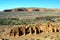Chaco Culture National Historical Park, Kin Kletso Ruins and Southwest Desert in Morning Light from Canyon Rim, New Mexico, USA