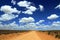 Chaco Culture National Historical Park, Remote Dirt Road under a Vast Sky in Southwest Desert Landscape, New Mexico, USA