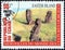 CHAD - CIRCA 1999: A stamp printed in Chad from the `Wonders of Forgotten Cultures` issue shows Easter Island, circa 1999.