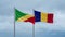 Chad and Congo-Brazzaville flag