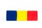 Chad flag colors: blue, yellow, red in the form of children`s cubes.