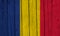 Chad Flag Over Wood Planks