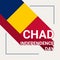 Chad Independence Day Greeting Card with Flag of Chad