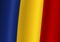 chad national flag 3d illustration close up view