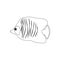 Chaetodon auriga Butterflyfish coloring pages