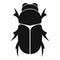 Chafer beetle icon, simple style