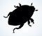 Chafer. Vector drawing of a big beetle
