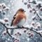 Chaffinches sit on snow covered beaches during cold spell