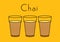 Chai logo design. Karak Milk Chai Illustration On Organic.