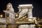 The Chain Bridge in Budapest in the evening. Sightseeing in Hungary