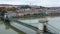 Chain Bridge in Budapest, Hungary, in poor condition, before renovation