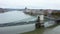 Chain Bridge in Budapest, Hungary, in poor condition, before renovation