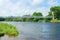 Chain bridge over river Tweed