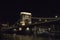 The Chain bridge or Szechenyi lanchid at night Budapest, one of the most popular panoramic view in the capital of Hungary, Europe