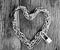 Chain heart shape with master key lock