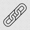 Chain icon in flat style. Network hyperlink vector illustration on white isolated background. Attach business concept