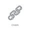 chain linear icon. Modern outline chain logo concept on white ba