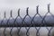 Chain Link Fence with top spikes Close Up