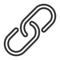 Chain link line icon, web and mobile, share sign