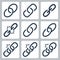 Chain links icon set