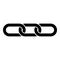 Chain links Interlock icon black color vector illustration flat style image