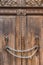 Chain locks ancient wooden door