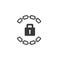 Chain and padlock Business corporate abstract unity vector logo