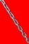 Chain on red background