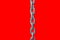 Chain on red background