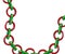 Chain with red and green rings