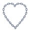 Chain silver heart.