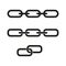Chain vector icon with links