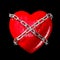 Chained red heart