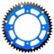 Chainrings rear sprocket of a motorcycle on a white background