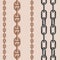 Chains link strength connection vector seamless pattern of metal linked parts and iron equipment protection strong sign