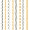 Chains metal vertical seamless pattern on white background.