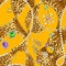 Chains Seamless Pattern. Gold Chains Pattern. Yellow Leopard  Background.