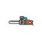 Chainsaw color line icon. Pictogram for web page, mobile app, promo