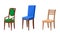 Chair as Seat and Piece of Furniture Vector Set