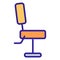 Chair in the barbershop icon vector. Isolated contour symbol illustration