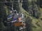 Chair cable lift in dolomites