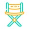 chair camping furniture color icon vector illustration