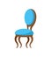 Chair Classic Design, Wooden and Soft Seat Vector