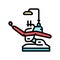 chair dental color icon vector illustration