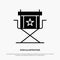 Chair, Director, Movies, Star, Television solid Glyph Icon vector