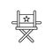 Chair, director, star icon. Simple line, outline vector elements of cinematography icons for ui and ux, website or mobile