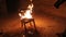 Chair on fire