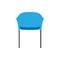 Chair front view home comfortable style interior vector icon. Room relax office simple flat silhouette concept