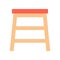 Chair, furniture related flat vector icon set